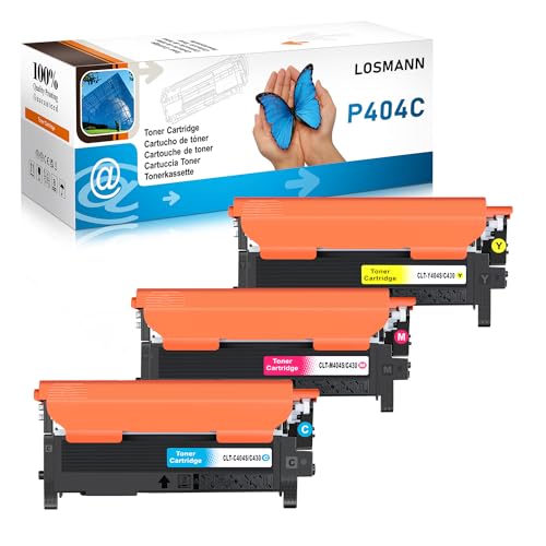 LOSMANN CLT-P404C Toner Kompatibel für Samsung CLT-C404S M404S Y404S for Samsung Xpress SL C480W C480FW C430W C480FN C480 C430 C48X C43X (3er-Pack) von LOSMANN