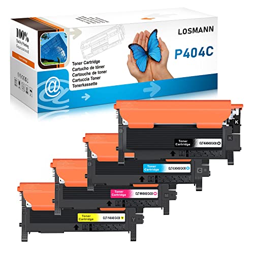 LOSMANN Toner Kompatibel für Samsung P404 CLT-P404C für Samsung 404S CLT-K404S CLT-C404S CLT-M404S CLT-Y404S for Samsung Xpress SL-C480W C480FW C430W C48X C480 C480FN C430 C432W C432 C433W (4er-Pack) von LOSMANN
