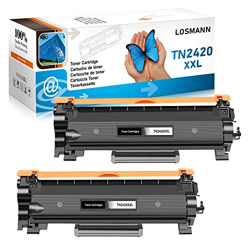 LOSMANN XXL Toner (6.000 Seiten) Kompatibel für Brother TN2420 TN2410 für Brother MFC-L2710DW MFC-L2710DN MFC-L2750DW DCP-L2530DW DCP-L2510D DCP-L2550DN HL-L2350DW HL-L2310D HL-L2370DN (2 Schwarz) von LOSMANN