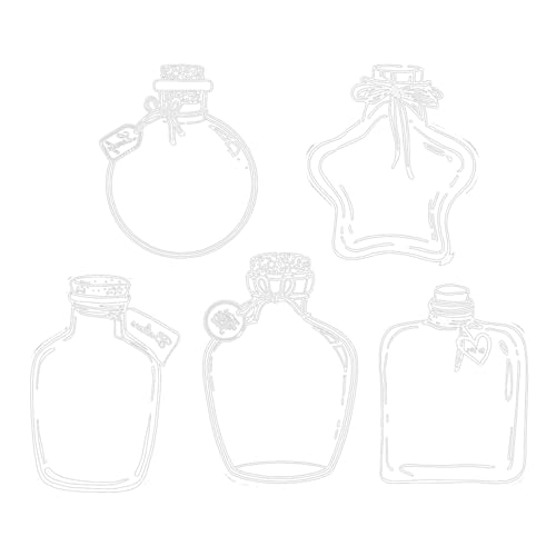 LOSVIP # 20 Stück große Lesezeichen, Blumenseiten-Clips, Lesezeichen, handgefertigt, DIY, transparente Blumenseite, Glasflasche, Wunschflaschen-Aufkleber (A, One Size) von LOSVIP
