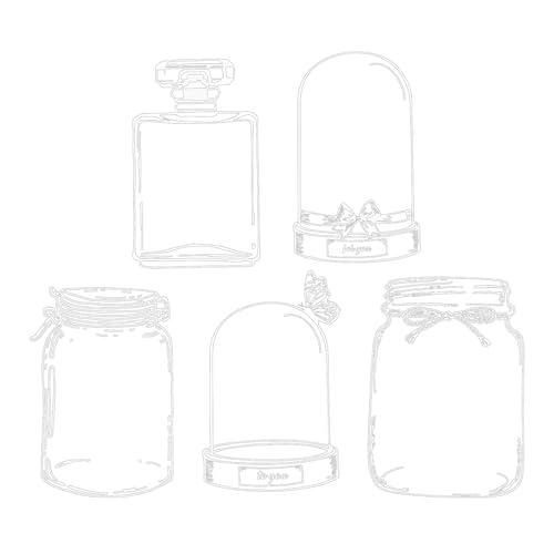 LOSVIP # 20 Stück große Lesezeichen, Blumenseiten-Clips, Lesezeichen, handgefertigt, DIY, transparente Blumenseite, Glasflasche, Wunschflaschen-Aufkleber (B, One Size) von LOSVIP