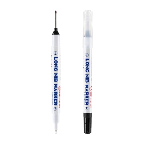 LOSVIP # Upgrade-Langkopf-Tieflochmarker, Marker, Tintenmarker, bunter -Stift, Konstruktionsmarker, Werkzeug für die Holzbearbeitung im Badezimmer, 1,5 ml (Black, One Size) von LOSVIP