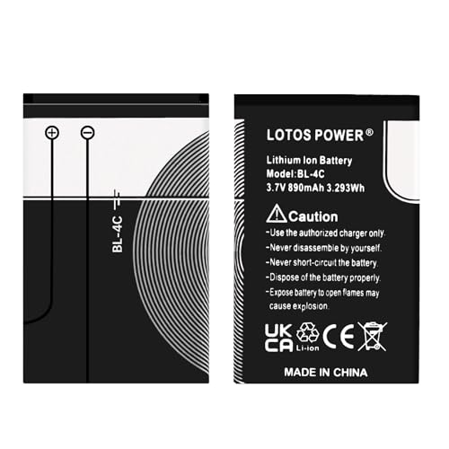 2 Stück 890mAh BL-4C BL4C Akku Für 1661 X2 6230 108 107 2220 Folie 3500 Classic 6300i 6301 7270N von LOTUS POWER