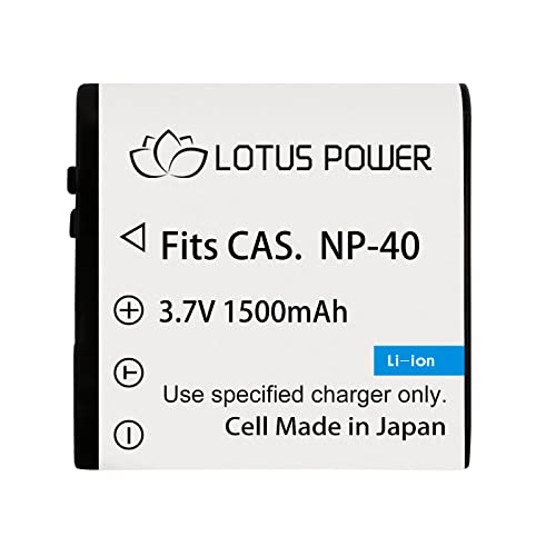 LOTUS POWER NP-40 Ersatzakku, 1500mAh 3,7V Li-ion Akku NP40 für Casio Exilim EX-FC100 / Kodak AZ528 Astro Zoom/Sell HD 16MP Camcorder (Hoch Kompatibilität) von LOTUS POWER