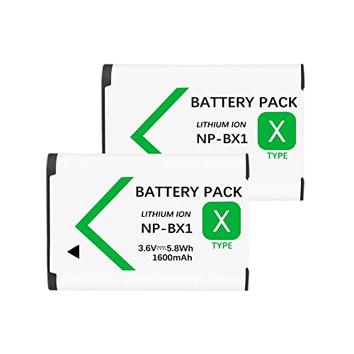 LOTUS POWER NP-BX1 Ersatzakku, 1600mAh 3,6V Li-ion Akku NP BX1 für Sony DSC-HX90 DSC-HX60 DSC-RX100 FDR-X3000 HDR-CX405 (2 Batterien) von LOTUS POWER