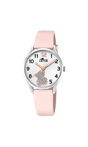 Lotus Uhr Für Kind 18406/F Junior Collection Silber Edelstahl Case RoségoldLeder Band von LOTUS