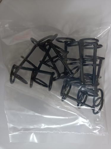 LOUZAGO 12 Stück 3-Ring-Binderinge, schwarze Buchringe, Karteikartenring, Metall-Ring, Binder-Clips, Schlüsselanhänger für Büro, Schule, Zuhause (schwarz, 20 mm) von LOUZAGO
