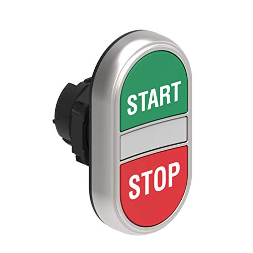Lovato LPCBL7133 Platinum-Doppeltaster mit 2 Untertasten mit START STOP-Symbol, 2,9 x 2,5 x 18 cm, Grün und Rot Lovato LPCBL7133 Platinum-Doppeltaster mit 2 Untertasten mit START STOP-Symbol, 2,9 x 2,5 x 18 cm, Grün und Rot von LOVATO