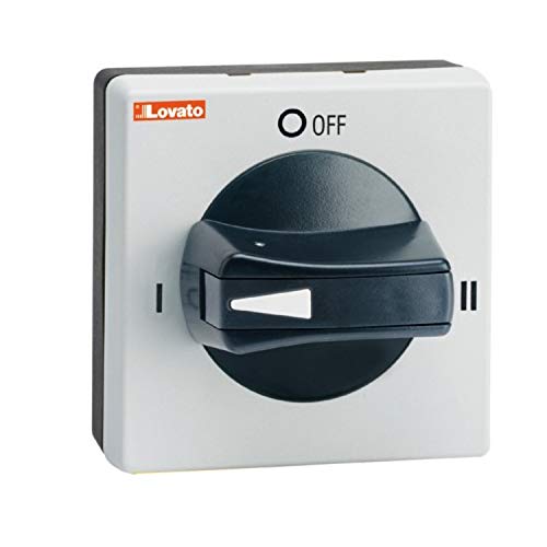 Lovato Fernbedienung IP65, schwarz, für GAX50, 6,5 x 6,5 x 29,5 cm, schwarz und weiß (Referenz: GAX67B) von LOVATO