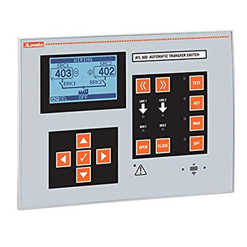 Netzwerk-Schalter, 2-zeilig, 12-24 VDC, 110-240 AC, 180 x 240, erweiterbar, 18 x 5,6 x 31,5 cm, Weiß (Referenz: ATL800) von LOVATO
