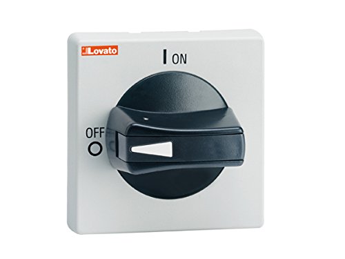 Türgriff IP65 für Flanschbefestigung GA,A/D und GA016C-40C, 22,5 x 24 x 29 cm, Schwarz (Referenz: GAX63B) von LOVATO