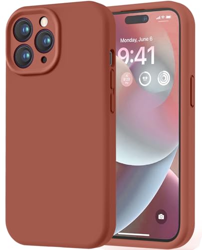 LOVE 3000 Schutzhülle für iPhone 14 Pro Max, Premium-Silikon mit weichem kratzfestem Mikrofaserfutter, stoßfeste Schutzhülle für Herren, Damen, Mädchen, 17 cm (6,7 Zoll), Karamell von LOVE 3000