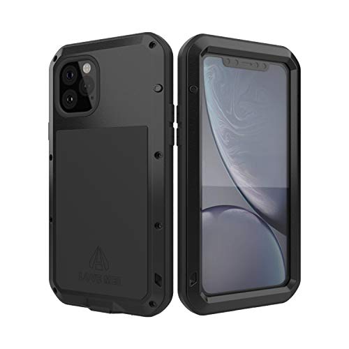 LIEBE MEI iPhone 11 Pro Telefonhülle mit gehärtetem Glas, stoßfestem, staubdichtem, kratzfestem Hybridmetall und Silikonschutzhülle für iPhone 11 Pro 5,8 Zoll schwarz LIEBE MEI iPhone 11 Pro Telefonhülle mit gehärtetem Glas, stoßfestem, staubdichtem, kratzfestem Hybridmetall und Silikonschutzhülle für iPhone 11 Pro 5,8 Zoll schwarz von LOVE MEI