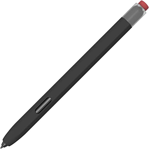 LOVE MEI Klassisches Retro-Design Silikon Pencil Case Kompatibel mit Galaxy Tab S7/S7PLUS/S8/S8 Plus/S8 Ultra/S9/S9+/S9 Ultra S Pen Case Cover Sleeve Anti-Rutsch Smooth Grip (Schwarz) von LOVE MEI