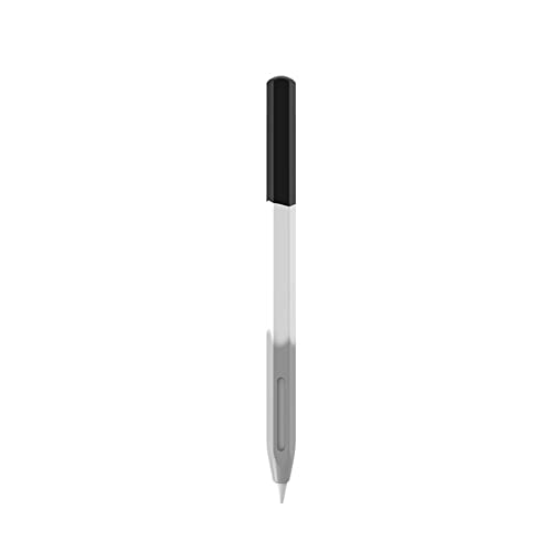 LOVE MEI Kompatibel mit Apple Pencil 2. Generation, rutschfeste, glatte Griffhülle, Regenbogen-Design, Silikon, weiche Schutzhülle für Apple Pencil 2. Generation (schwarz + grau) von LOVE MEI