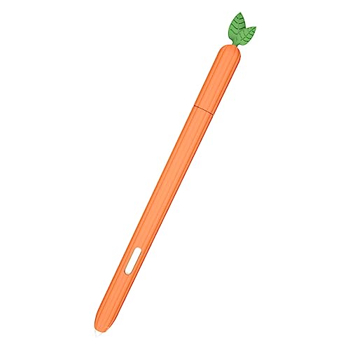 LOVE MEI Schutzhülle für Samsung Galaxy Tab S7/S7 FE/S8/S8+/S9/S9+ Ultra S Stifthülle - Rutschfeste, Glatte Silikonhülle für S Pen (Orange) von LOVE MEI