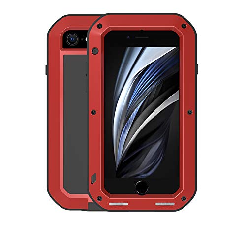 LOVE MEI Metall Hülle für iPhone SE 2020 / iPhone 7 / iPhone 8,Heavy Duty Rüstung Tank Bumper Robust Aluminium Metall Stoßfest/Staubdicht/Anti-Drop Ganzkörper Schutz Cover mit gehärtetem Glas (Rot) LOVE MEI Metall Hülle für iPhone SE 2020 / iPhone 7 / iPhone 8,Heavy Duty Rüstung Tank Bumper Robust Aluminium Metall Stoßfest/Staubdicht/Anti-Drop Ganzkörper Schutz Cover mit gehärtetem Glas (Rot) von LOVE MEI