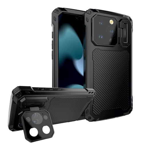 LOVE MEI Metallhülle für iPhone 15 Pro Max, integrierter Kameraständer und Displayschutzfolie aus gehärtetem Glas, robust, stoßfest, magnetisch, Schwarz LOVE MEI Metallhülle für iPhone 15 Pro Max, integrierter Kameraständer und Displayschutzfolie aus gehärtetem Glas, robust, stoßfest, magnetisch, Schwarz von LOVE MEI