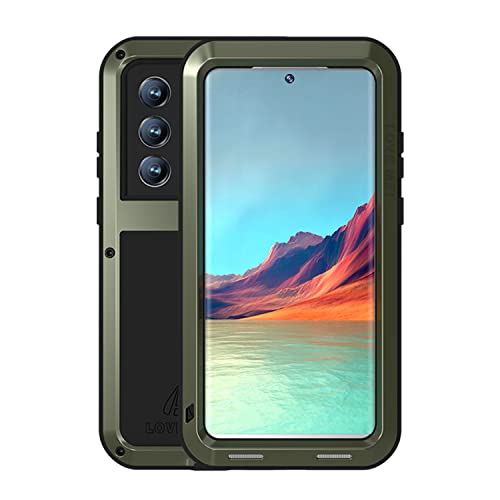 LOVE MEI Militärische robuste Schutzhülle für Samsung Galaxy S22 Ultra 5G, Hybrid-Metall- und Silikon-Gel, strapazierfähige Ganzkörperabdeckung für S22 Ultra LOVE MEI Militärische robuste Schutzhülle für Samsung Galaxy S22 Ultra 5G, Hybrid-Metall- und Silikon-Gel, strapazierfähige Ganzkörperabdeckung für S22 Ultra von LOVE MEI