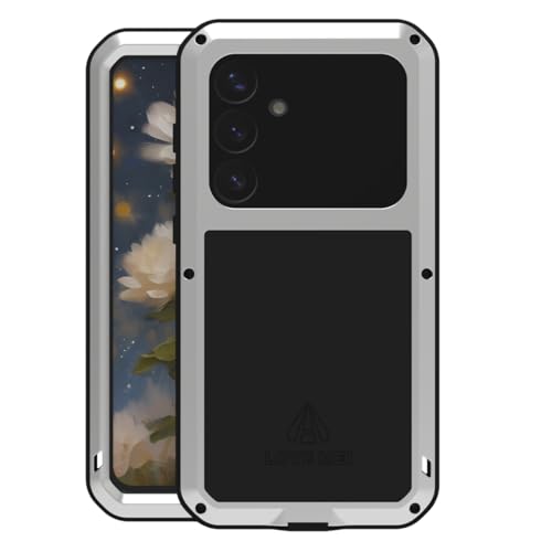LOVE MEI Samsung Galaxy S25 Plus Hülle, Heavy Duty Rüstung Militär Stoßfest Staubdicht Case Hybride Aluminium Metall+Silikon Schutzhülle Cover with Gehärtetes Glas für Samsung Galaxy S25+ (Silber) LOVE MEI Samsung Galaxy S25 Plus Hülle, Heavy Duty Rüstung Militär Stoßfest Staubdicht Case Hybride Aluminium Metall+Silikon Schutzhülle Cover with Gehärtetes Glas für Samsung Galaxy S25+ (Silber) von LOVE MEI