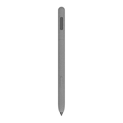 LOVE MEI Samsung Galaxy Tab S7 FE/S7/S7 Plus/S8/S8 Plus/S8 Ultra S Pen Sleeve Case, Retro Design Silikon Sleeve Schutzhülle Skin Cover Case Rutschfester glatter Griff (Grau) von LOVE MEI