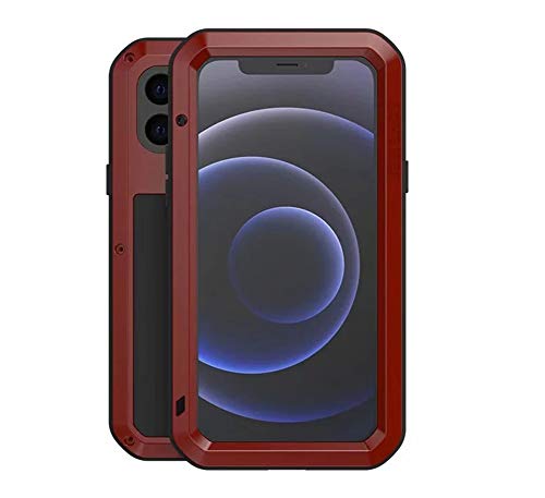 LOVE MEI Schutzhülle für iPhone 12 Mini, robust, vollständiger Schutz, militärische Stoßstange, Aluminium, Metall, staubdicht, stoßfest, mit gehärtetem Glas, Rot LOVE MEI Schutzhülle für iPhone 12 Mini, robust, vollständiger Schutz, militärische Stoßstange, Aluminium, Metall, staubdicht, stoßfest, mit gehärtetem Glas, Rot von BoHuiTai
