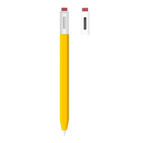 LOVE MEI Silikon-Schutzhülle für Xiaomi Inspiration Stylus 2nd Smart Pen, klassisches Retro-Design, rutschfest, glatter Griff, Gelb von LOVE MEI