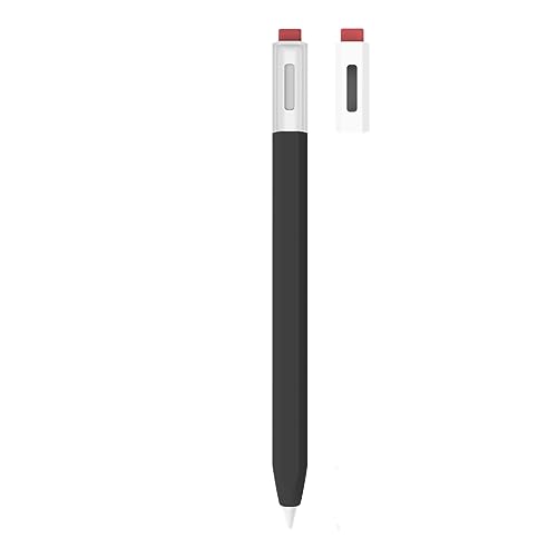 LOVE MEI Silikon-Schutzhülle für Xiaomi Inspiration Stylus 2nd Smart Pen, klassisches Retro-Design, rutschfest, glatter Griff, Schwarz von LOVE MEI