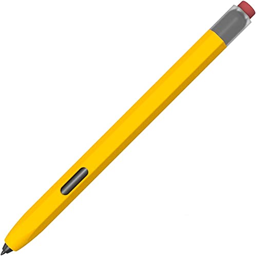 Love MEI Silikonhülle für Samsung Galaxy Tab S7 FE/S7/S7+/S8/S8+/S8 Ultra/S9/S9+/S9 Ultra S Pen, Klassische rutschfeste Bequeme weiche Schutzhülle für Galaxy Tab S8/S9/S9 Ultra S Pen (Gelb) von LOVE MEI
