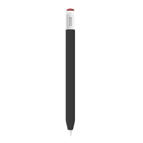 LOVE MEI Sleeve Case Silikon Cover für Apple Pencil USB C, Klassisches Retro Design Silikon Sleeve Schutzhülle Skin Case Rutschfester glatter Griff für Apple Pencil 3rd Generation (Schwarz) von LOVE MEI