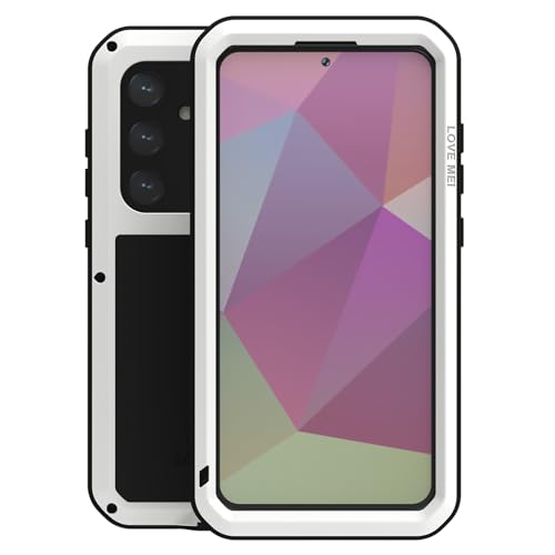 Love MEI für Galaxy S24 Plus Hülle, Heavy Duty Rüstung Tank Militär Stoßfest Staubdicht Case Hybride Aluminium Metall + Silikon Schutzhülle Cover with Gehärtetes Glas für Samsung Galaxy S24+ (Weiß) Love MEI für Galaxy S24 Plus Hülle, Heavy Duty Rüstung Tank Militär Stoßfest Staubdicht Case Hybride Aluminium Metall + Silikon Schutzhülle Cover with Gehärtetes Glas für Samsung Galaxy S24+ (Weiß) von LOVE MEI