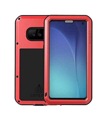 LOVE MEI für Samsung Galalxy S10 Hülle, Outdoor Sports Heavy Duty Rüstung Tank Stoßfest Staubdicht Case Hybride Aluminium Metall Stoßfest Cover Fall with Schutzfolie für Samsung Galalxy S10 (Rot) LOVE MEI für Samsung Galalxy S10 Hülle, Outdoor Sports Heavy Duty Rüstung Tank Stoßfest Staubdicht Case Hybride Aluminium Metall Stoßfest Cover Fall with Schutzfolie für Samsung Galalxy S10 (Rot) von LOVE MEI
