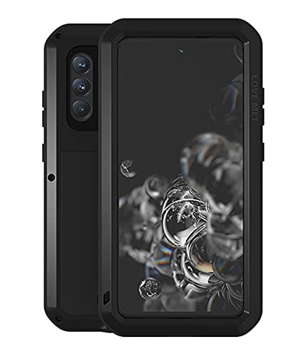 LOVE MEI für Samsung Galaxy S21 FE Hülle, Outdoor Heavy Duty Stoßfest Staubdicht Hybrid Aluminium Metall Militär Bumper Schutzhülle Hülle mit gehärtetem Glas für Samsung Galaxy S21 FE 5G (Schwarz) LOVE MEI für Samsung Galaxy S21 FE Hülle, Outdoor Heavy Duty Stoßfest Staubdicht Hybrid Aluminium Metall Militär Bumper Schutzhülle Hülle mit gehärtetem Glas für Samsung Galaxy S21 FE 5G (Schwarz) von LOVE MEI