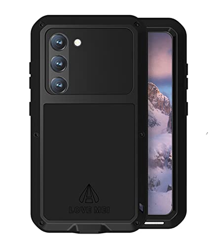 LOVE MEI für Samsung Galaxy S23 Hülle,Outdoor Heavy Duty Stoßfest Staubdicht Hybrid Aluminium Metall Militär Grad Bumper Schutzhülle Hülle mit gehärtetem Glas für Samsung Galaxy S23 6,1 Zoll (Schwarz) LOVE MEI für Samsung Galaxy S23 Hülle,Outdoor Heavy Duty Stoßfest Staubdicht Hybrid Aluminium Metall Militär Grad Bumper Schutzhülle Hülle mit gehärtetem Glas für Samsung Galaxy S23 6,1 Zoll (Schwarz) von LOVE MEI