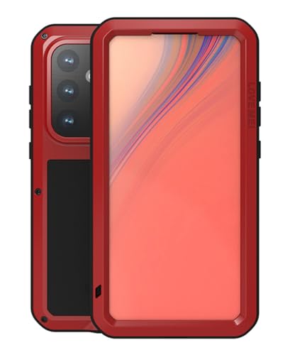 LOVE MEI für Samsung Galaxy S24 FE Metall Hülle, Outdoor Heavy Duty Stoßfest Staubdicht Hybrid Aluminium Metall Militär Grad Bumper Schutzhülle Hülle mit gehärtetem Glas für Galaxy S24 FE (Rot) LOVE MEI für Samsung Galaxy S24 FE Metall Hülle, Outdoor Heavy Duty Stoßfest Staubdicht Hybrid Aluminium Metall Militär Grad Bumper Schutzhülle Hülle mit gehärtetem Glas für Galaxy S24 FE (Rot) von LOVE MEI