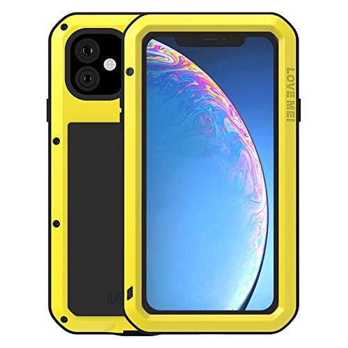 LOVE MEI für iPhone 11 Metall Hülle,Heavy Duty Rüstung Tank Bumper Robust Aluminium Metall Stoßfest/Staubdicht/Anti-Drop Ganzkörper Schutz Fall Cover mit gehärtetem Glas LOVE MEI für iPhone 11 Metall Hülle,Heavy Duty Rüstung Tank Bumper Robust Aluminium Metall Stoßfest/Staubdicht/Anti-Drop Ganzkörper Schutz Fall Cover mit gehärtetem Glas von LOVE MEI