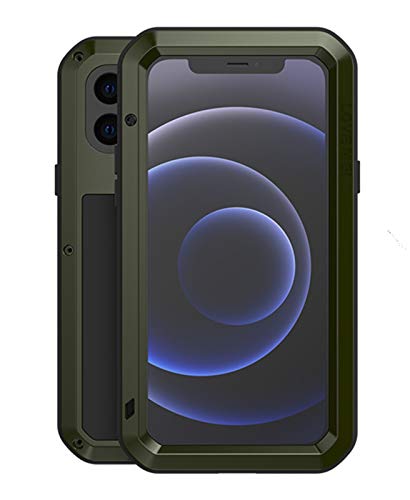 LOVE MEI für iPhone 12 Mini Hülle, Heavy Duty Stoßfest Staubdicht Hybrid Tough Armor Aluminium Metall Militär Bumper Ganzkörper Schutzhülle Hülle mit gehärtetem Glas für iPhone 12 Mini (Grün) LOVE MEI für iPhone 12 Mini Hülle, Heavy Duty Stoßfest Staubdicht Hybrid Tough Armor Aluminium Metall Militär Bumper Ganzkörper Schutzhülle Hülle mit gehärtetem Glas für iPhone 12 Mini (Grün) von LOVE MEI
