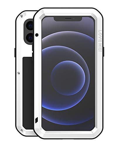 LOVE MEI für iPhone 12 Mini Hülle, Heavy Duty Stoßfest Staubdicht Hybrid Tough Armor Aluminium Metall Militär Bumper Ganzkörper Schutzhülle Hülle mit gehärtetem Glas für iPhone 12 Mini (Weiß) LOVE MEI für iPhone 12 Mini Hülle, Heavy Duty Stoßfest Staubdicht Hybrid Tough Armor Aluminium Metall Militär Bumper Ganzkörper Schutzhülle Hülle mit gehärtetem Glas für iPhone 12 Mini (Weiß) von LOVE MEI