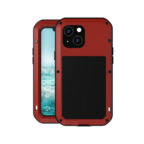 LOVE MEI für iPhone 13 Mini Hülle,Outdoor Sports Heavy Duty Rüstung Tank Stoßfest Staubdicht Case Hybride Aluminium Metall + Silikon Stoßfest Cover with Gehärtetes Glas für iPhone 13 Mini (Rot) LOVE MEI für iPhone 13 Mini Hülle,Outdoor Sports Heavy Duty Rüstung Tank Stoßfest Staubdicht Case Hybride Aluminium Metall + Silikon Stoßfest Cover with Gehärtetes Glas für iPhone 13 Mini (Rot) von LOVE MEI