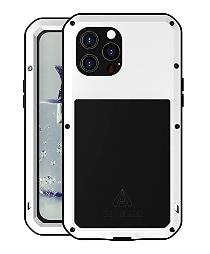 LOVE MEI für iPhone 13 Pro Max Hülle, Outdoor Heavy Duty Stoßfest Staubdicht Hybrid Aluminium Metall Militär Grad Bumper Schutzhülle Hülle mit gehärtetem Glas für iPhone 13 Pro Max 6.7 Zoll (Weiß) LOVE MEI für iPhone 13 Pro Max Hülle, Outdoor Heavy Duty Stoßfest Staubdicht Hybrid Aluminium Metall Militär Grad Bumper Schutzhülle Hülle mit gehärtetem Glas für iPhone 13 Pro Max 6.7 Zoll (Weiß) von LOVE MEI