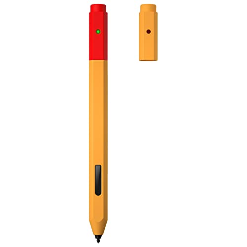 Zweifarbige Silikon-Schutzhülle, kompatibel mit Microsoft Surface Pen, rutschfest, glatter Griff, Schutzhülle für Microsoft Surface Pen (Orange) von LOVE MEI