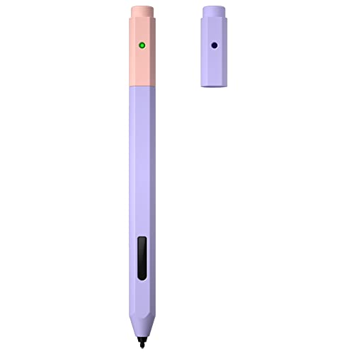Zweifarbige Silikon-Schutzhülle für Microsoft Surface Pen, rutschfest, glatter Griff, Schutzhülle, kompatibel mit Microsoft Surface Pen (lila) von LOVE MEI