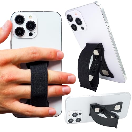 LoveHandle Pro Premium Handy-Griff – Handy-Gurt – magnetische Handyhalterung und Ständer für Smartphone und Tablet – Schwarz LoveHandle Pro Premium Handy-Griff – Handy-Gurt – magnetische Handyhalterung und Ständer für Smartphone und Tablet – Schwarz von LOVEHANDLE