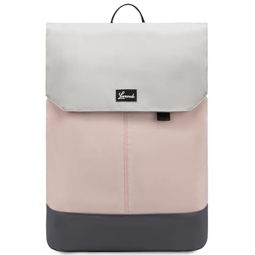 LOVEVOOK Rucksack Damen, Verbessert Großer Laptop Schulrucksack Mädchen Teenager mit 15,6 Zoll Laptopfach, Wasserdichter Schultasche Daypack Cityrucksack Elegant Tasche für Schule Uni Reise Büro, Rosa von LOVEVOOK