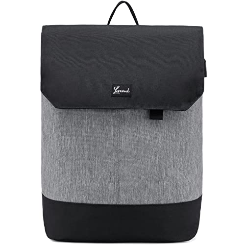 LOVEVOOK Schultasche Mädchen Schulrucksack Teenager Wasserdichter Tasche Damen Klein mit Laptopfach 15,6 Zoll & Anti Diebstahl Rucksack für Reisen, Uni, Schule u. Büro (Grau Schwarz) von LOVEVOOK