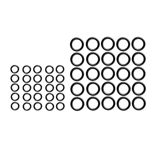LOVIVER 50-teiliges O-Set für Hochdruckreiniger, schwarze O-Ringe für Hochdruckreiniger, Ersatz-O-Set aus Gummi von LOVIVER