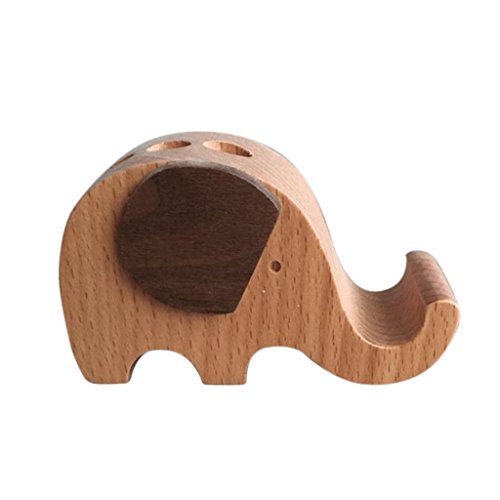 LOVIVER Holz Handyhalter ung Smartphone Tisch, Elefant von LOVIVER