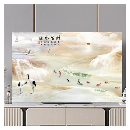 LOVSSU Tv-Abdeckungen Fernsehhaube TV-Staubschutztuch 32-75 Zoll Niedliche Monitorabdeckung for Schutz des Bildschirms FüR Tv(10,60inch(140x85cm)) von LOVSSU