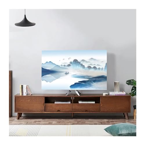 LOVSSU Tv-Abdeckungen Landscape Elastic Force TV-Abdeckung TV-Staubschutztuch 32-75 Zoll Einfacher und moderner chinesischer Stil FüR Tv(02,32-37 inch) von LOVSSU