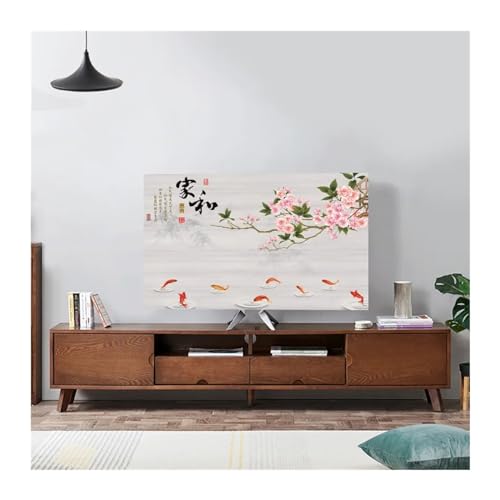 LOVSSU Tv-Abdeckungen Landscape Elastic Force TV-Abdeckung TV-Staubschutztuch 32-75 Zoll Einfacher und moderner chinesischer Stil FüR Tv(06,43-46 inch) von LOVSSU